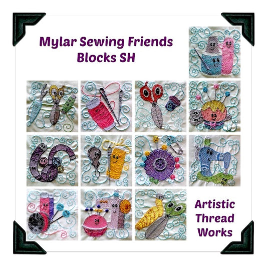 Mylar Sewing Friends  [4x4]  ATWS10110