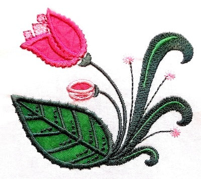 Deco Tulips Applique [4x4] 11105 Machine Embroidery Designs