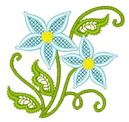 花卉4 楽天市場】刺繍レースフラワーモチーフ ぷっくり4弁花 10個 全10