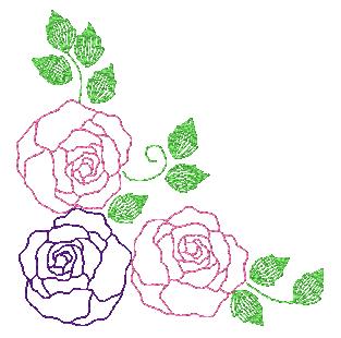 Delicate Floral Corners [4x4] 11625 Machine Embroidery Designs