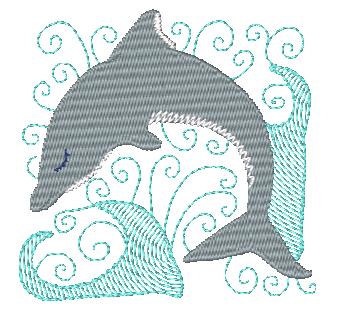 Sea Friends Curly Blocks-CLC [4x4] 11615 Machine Embroidery Designs
