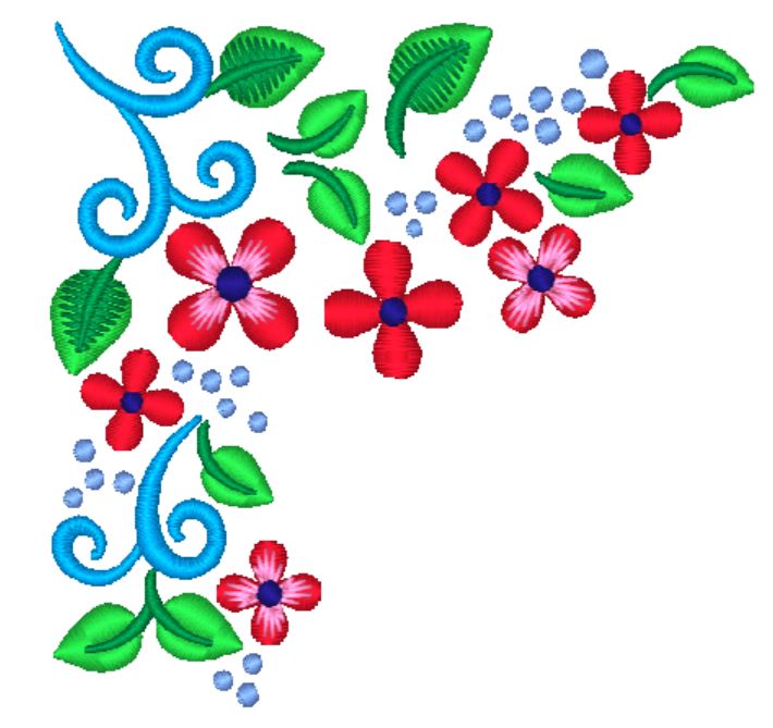 Floral Corners-2 [4x4] 11325 Machine Embroidery Designs