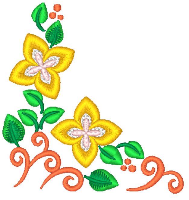 Floral Corners-2 [4x4] 11325 Machine Embroidery Designs