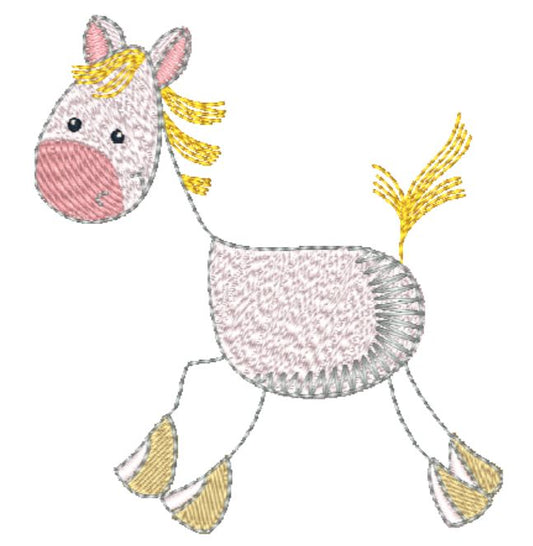 Sticky Horses [4x4] 11460 Machine Embroidery Designs