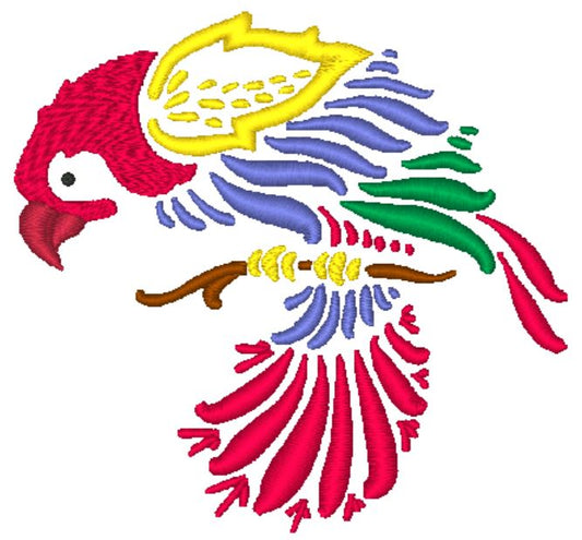 Beautiful Macaw Outline  [4x4] #  10563