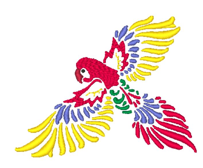 Beautiful Macaw Outline  [4x4] #  10563