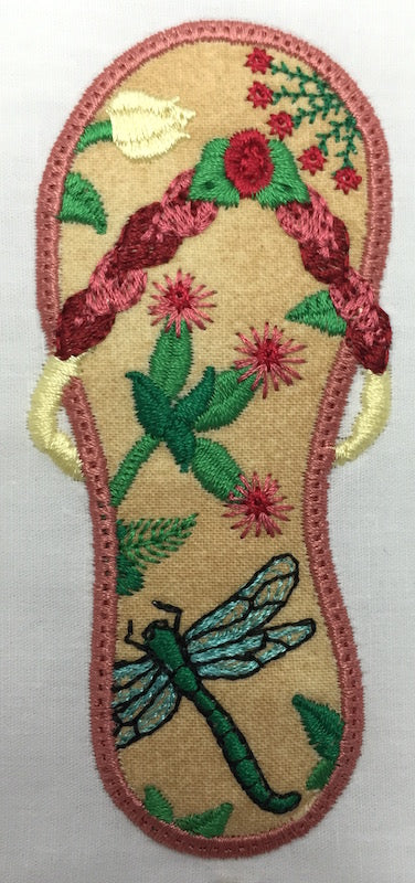 Insect Sandals Applique [4x4] 11099 Machine Embroidery Designs
