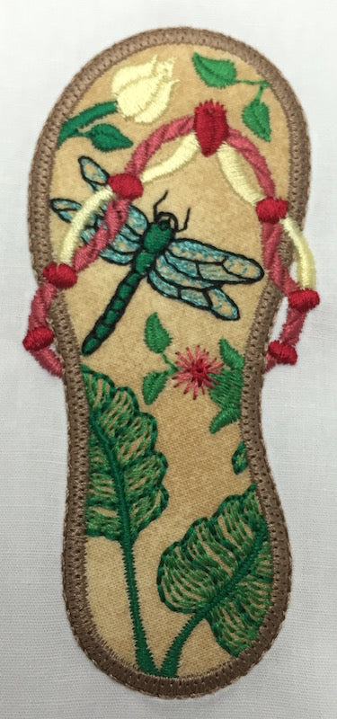 Insect Sandals Applique [4x4] 11099 Machine Embroidery Designs