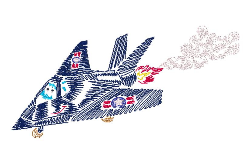 Zig Zag Planes [5x7] 11256 Machine Embroidery Designs