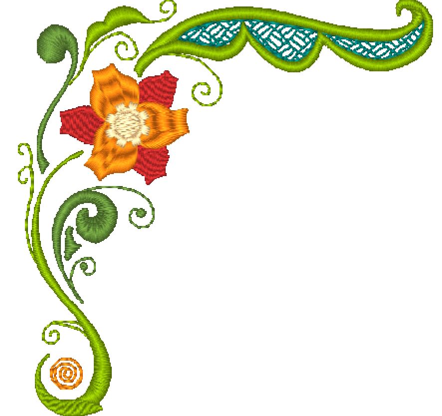 Floral Corners-DD [4x4] 11633 Machine Embroidery Designs