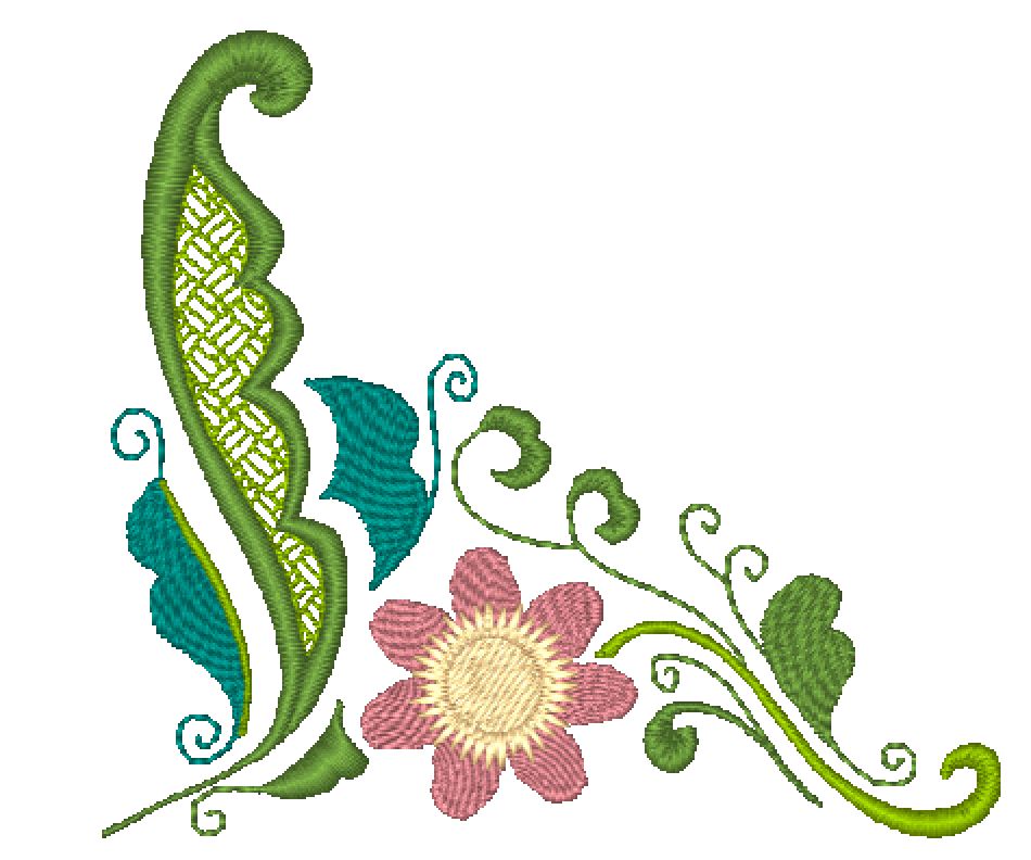 Floral Corners-DD [4x4] 11633 Machine Embroidery Designs