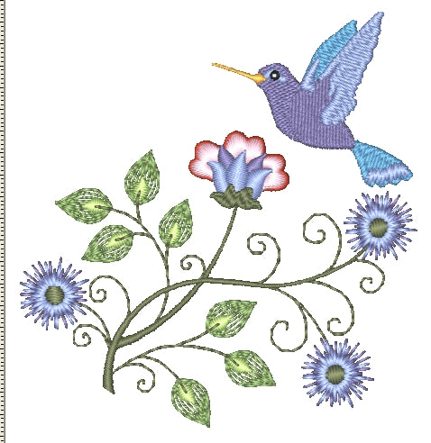 Spring Hummingbirds [4x4] 11475  Machine Embroidery Designs
