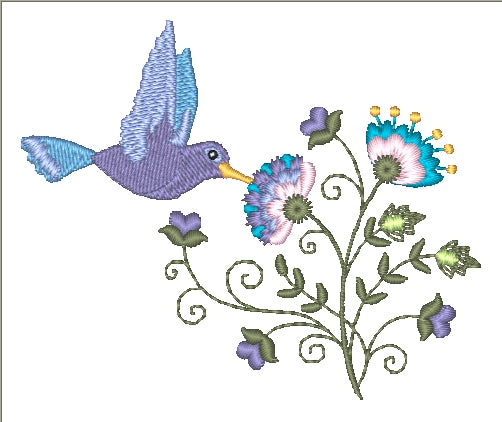 Spring Hummingbirds [4x4] 11475  Machine Embroidery Designs