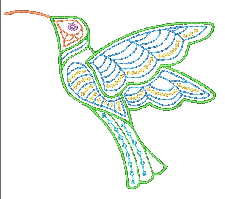 Lace Style Hummingbirds [4x4] 11342 Machine Embroidery Designs