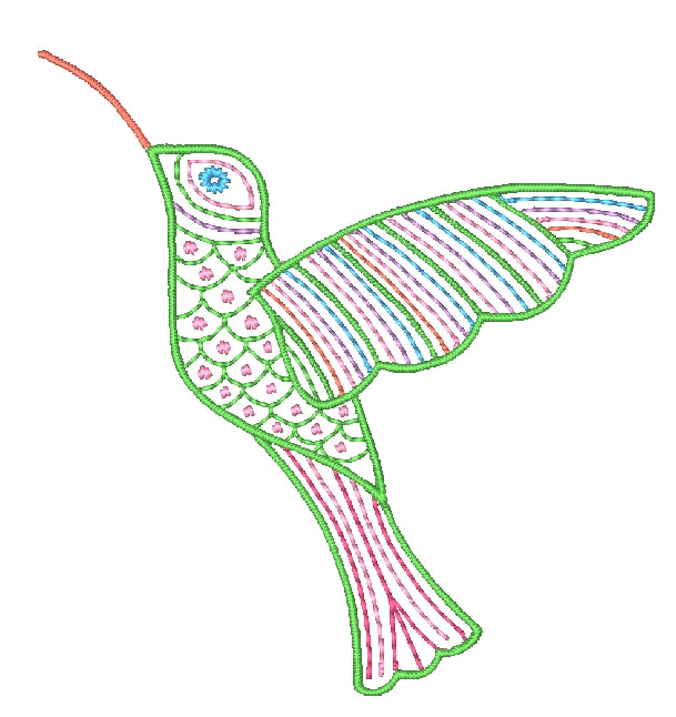 Lace Style Hummingbirds [4x4] 11342 Machine Embroidery Designs