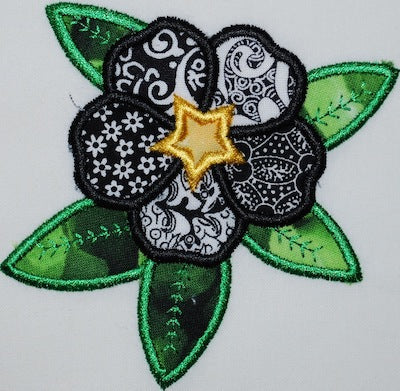 Patchwork Applique Flowers [4x4] 11108 Machine Embroidery Designs