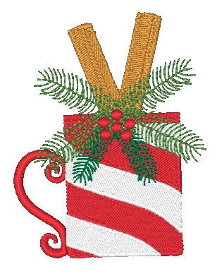 Christmas Cups [4x4 & 5x7] 11734  Machine Embroidery Designs