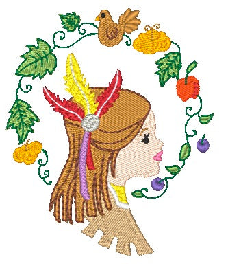 Thanksgiving-Sunbonnets [5x7] 10945 Machine Embroidery Designs