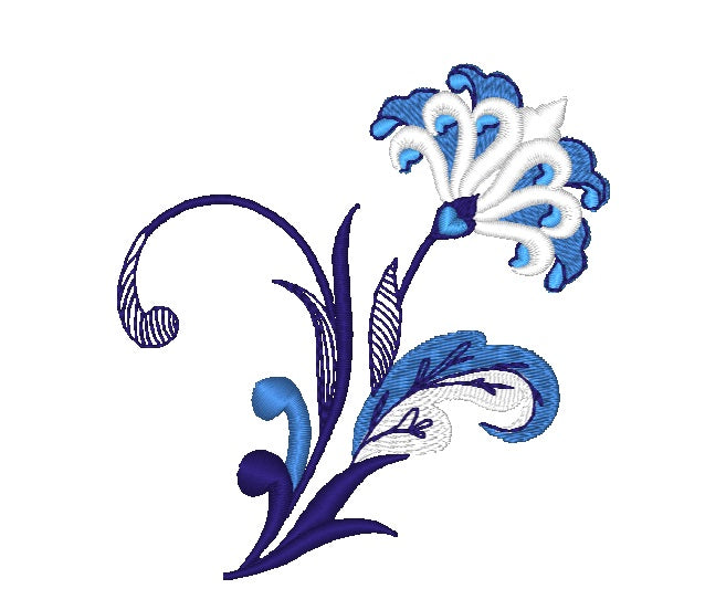 11635 Florals in Blue [4x4] 11635  Machine Embroidery Designs