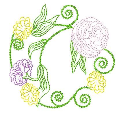 Multiline Flowers [4x4] 11259 Machine Embroidery Designs