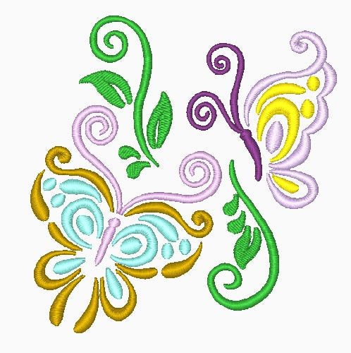 Colorful Butterflies [4x4] 11203 Machine Embroidery Designs