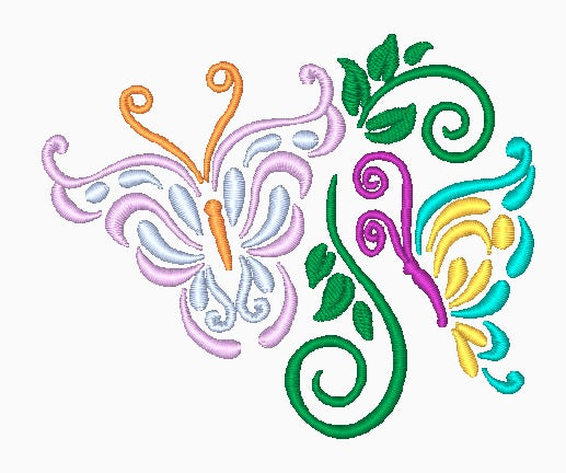 Colorful Butterflies [4x4] 11203 Machine Embroidery Designs