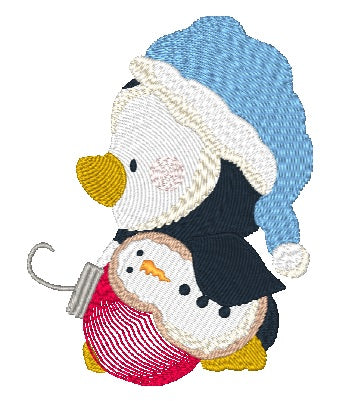 Christmas Joy Penguins  [4x4] # 10424