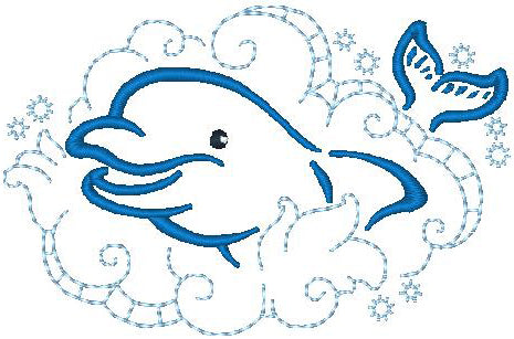 Delicate Dolphins [4x4] 11449 Machine Embroidery Designs