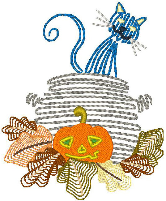 Halloween Line Design [4x4] 11266 Machine Embroidery Designs