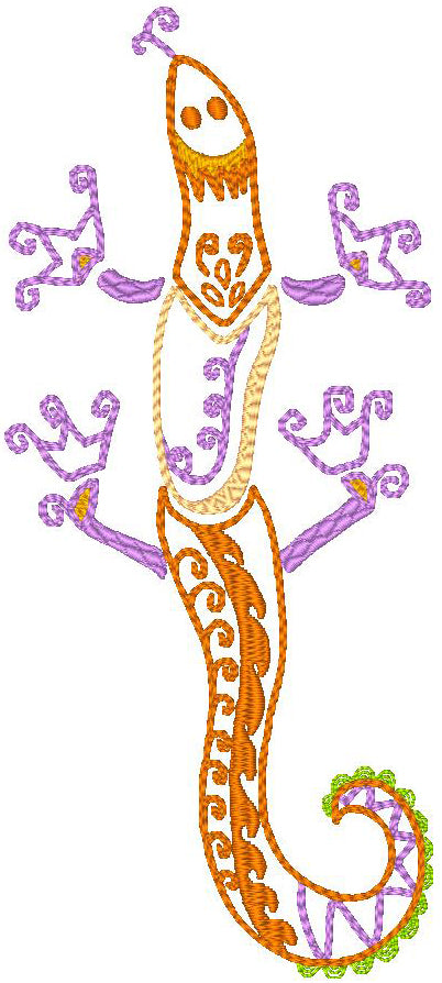 Cute Native Geckos [Mixed hoops 5x7 & 6x10] 11555 Machine Embroidery Designs