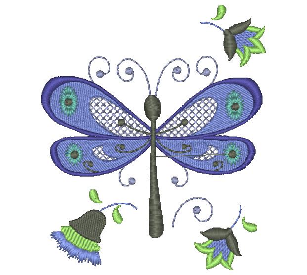 Jacobean Firefly [4x4] 11257 Machine Embroidery Designs