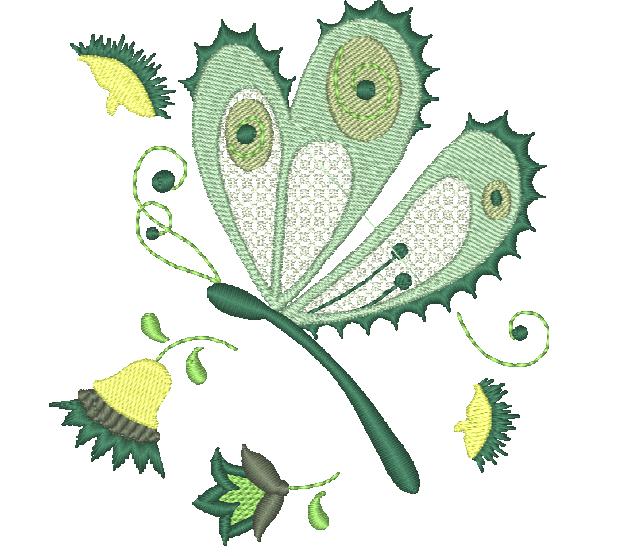 Jacobean Firefly [4x4] 11257 Machine Embroidery Designs