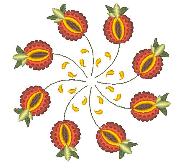 Jacobean Firefly [4x4] 11257 Machine Embroidery Designs