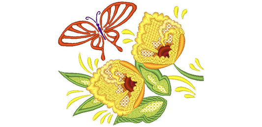 Floral Strokes JTL [5x7] 11587 Machine Embroidery Designs