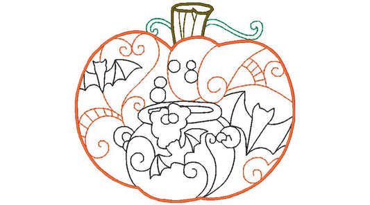 Stuffed Pumpkins Redwork [5x7] 11223 Machine Embroidery Designs