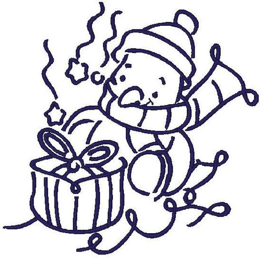 Art Deco Baby Snowman [4x4] # 10805