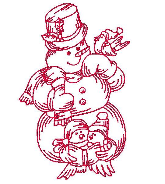 Christmas Snowman  [4x4] # 10692