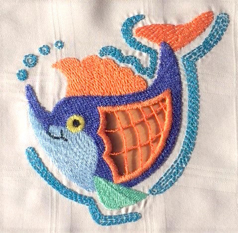Cutwork Little Friends of the Sea [4x4] 11566 Machine Embroidery Designs