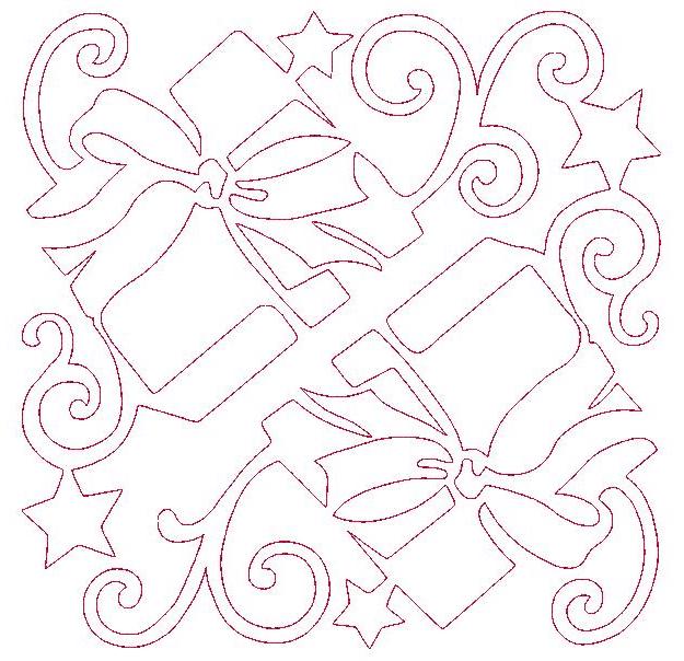 Christmas Lineart [5x7] and [8x8] # 10685