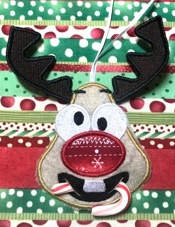 Crazy Reindeer With Candy Cane Project [5x7] # 10704