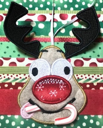 Crazy Reindeer With Candy Cane Project [5x7] # 10704