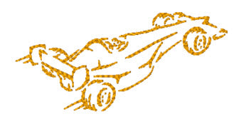 Outline Racing Cars  [4x4] 11374 Machine Embroidery Designs