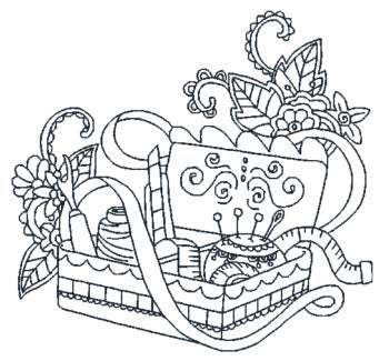 Ink Sewing Coloring Designs [5x7] 11529 Machine Embroidery Designs