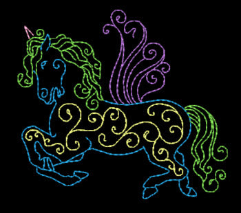 Colorful Unicorn [4x4] 11165 Machine Embroidery Designs