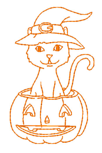 Redwork-Halloween [4x4] 11014  Machine Embroidery Designs