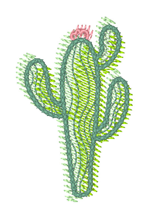 Pretty Hand Drawn Cactus  [4x4] #  10516