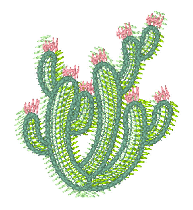 Pretty Hand Drawn Cactus  [4x4] #  10516