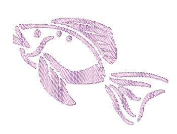 Gradient Native Fish-KMC [4x4] 11668  Machine Embroidery Designs