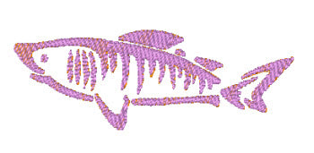Gradient Native Fish-KMC [4x4] 11668  Machine Embroidery Designs