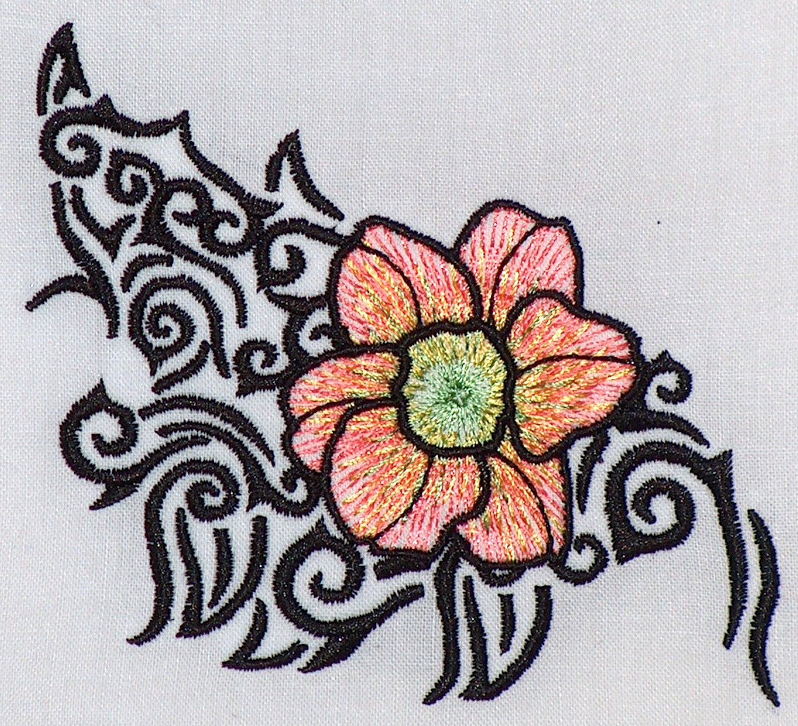 Tribal Flowers [4x4] 11522 Machine Embroidery Designs